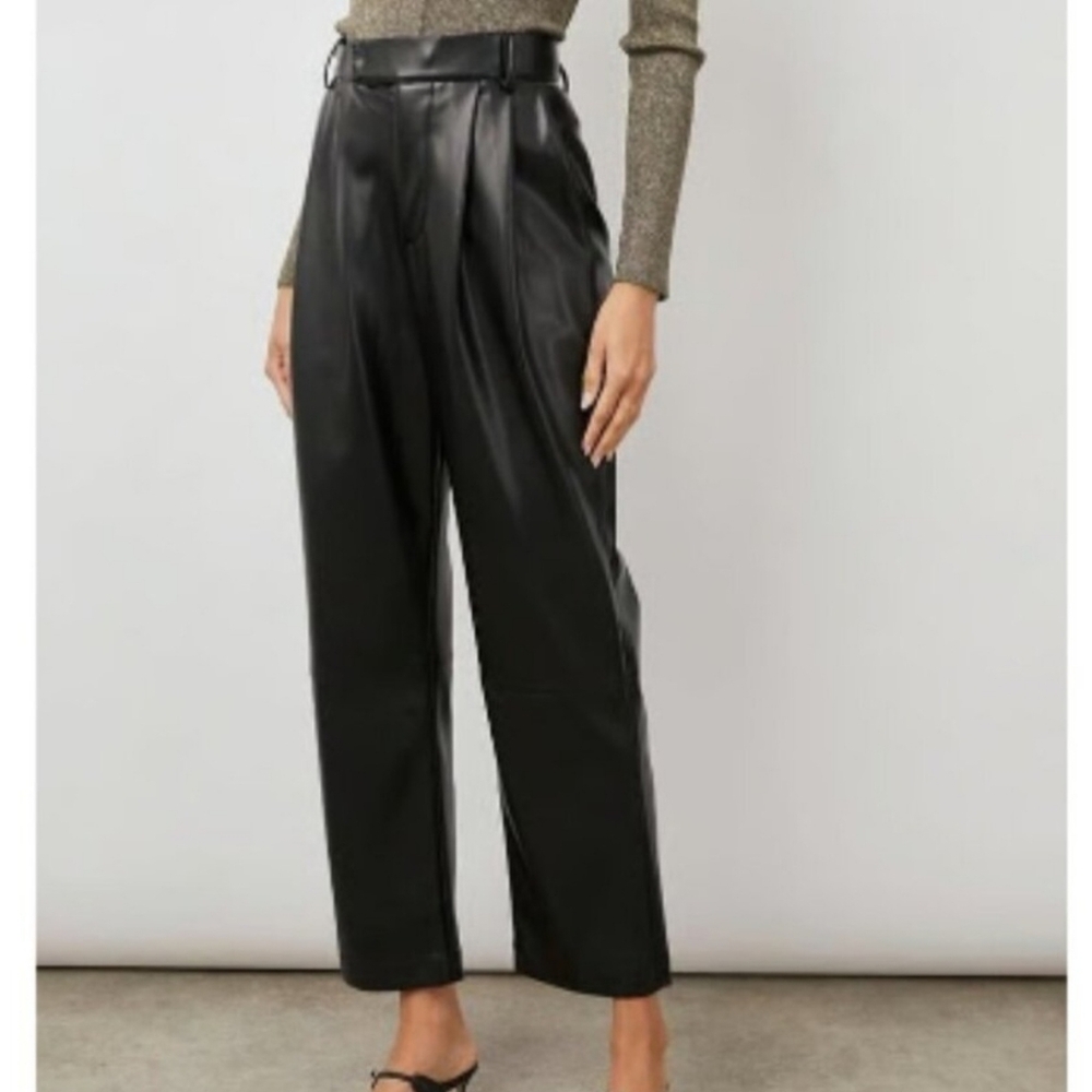 Rails Black Jo Faux Leather Trousers